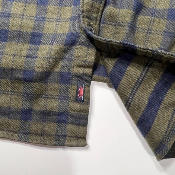 NWOT Faherty Legend Sweater Shirt Long Sleeve Flannel Green Blue Plaid Mens XL - Picture 4 of 10